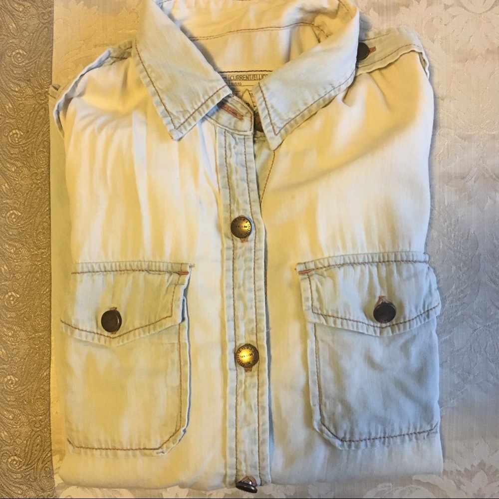 Current Elliot light denim button down - Picture 4 of 4